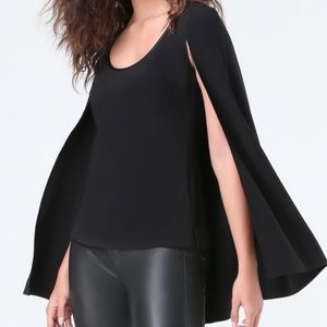 Bebe Cape Top, Sz M, Black